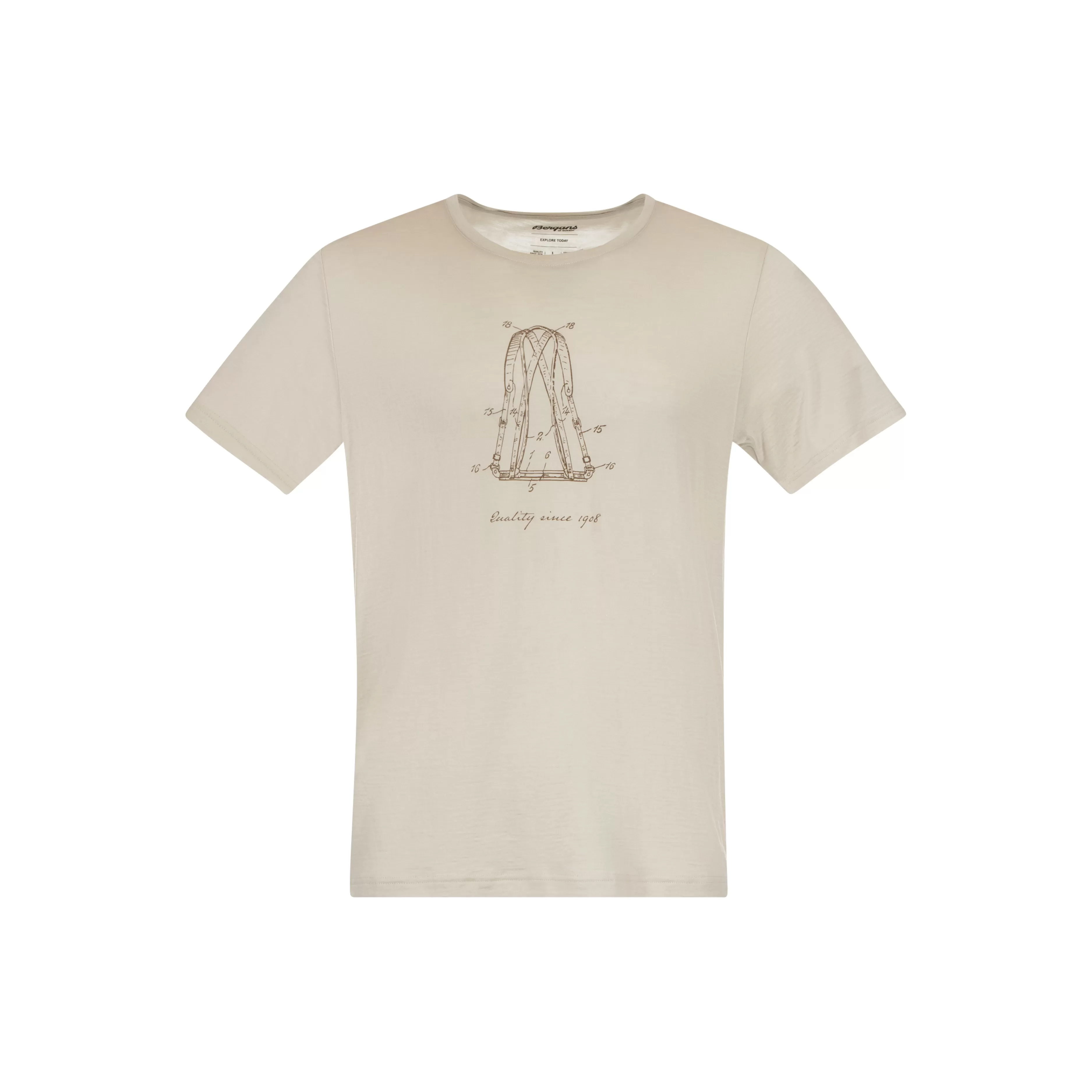 Graphic Wool Tee - | Bergans Shop