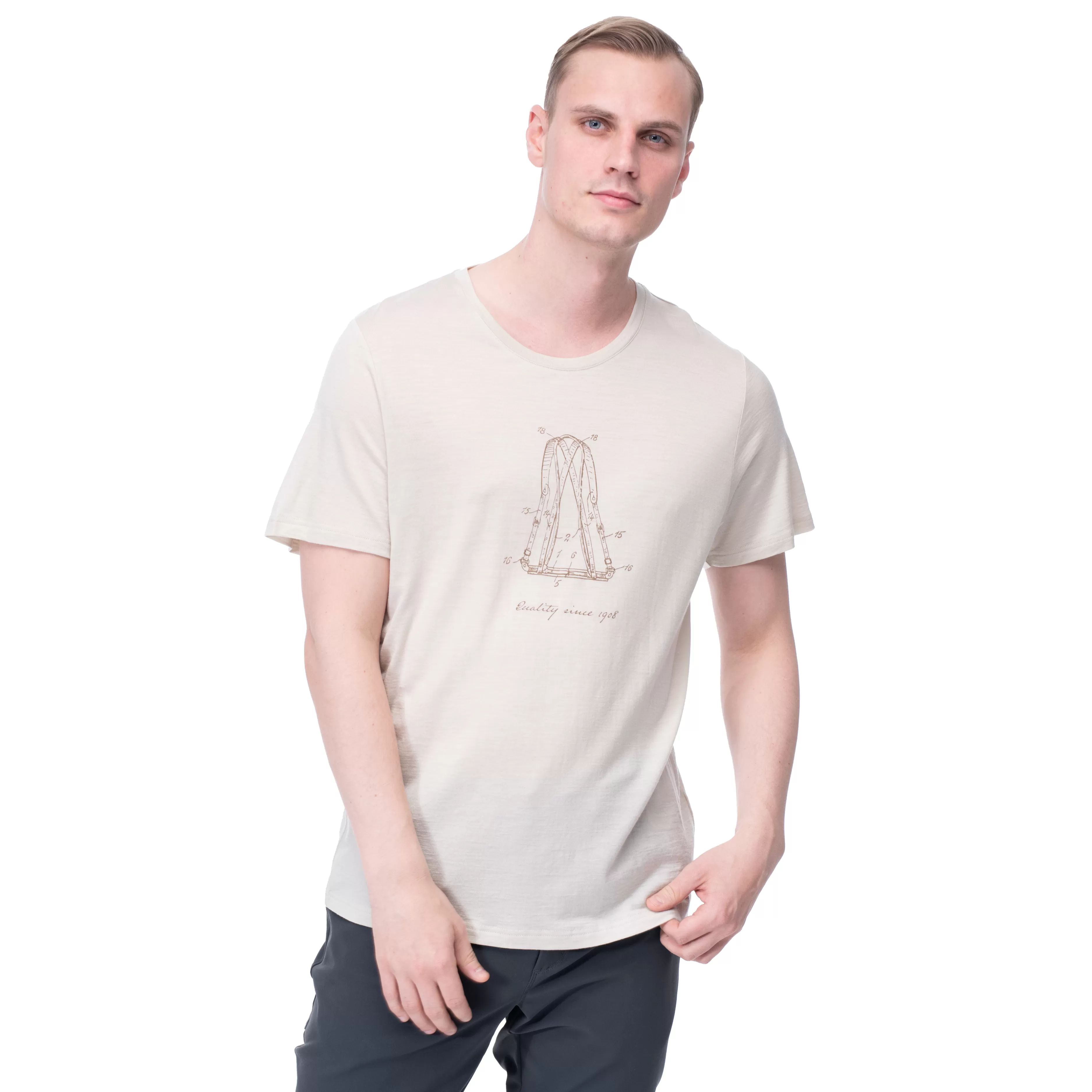 Graphic Wool Tee - | Bergans Shop