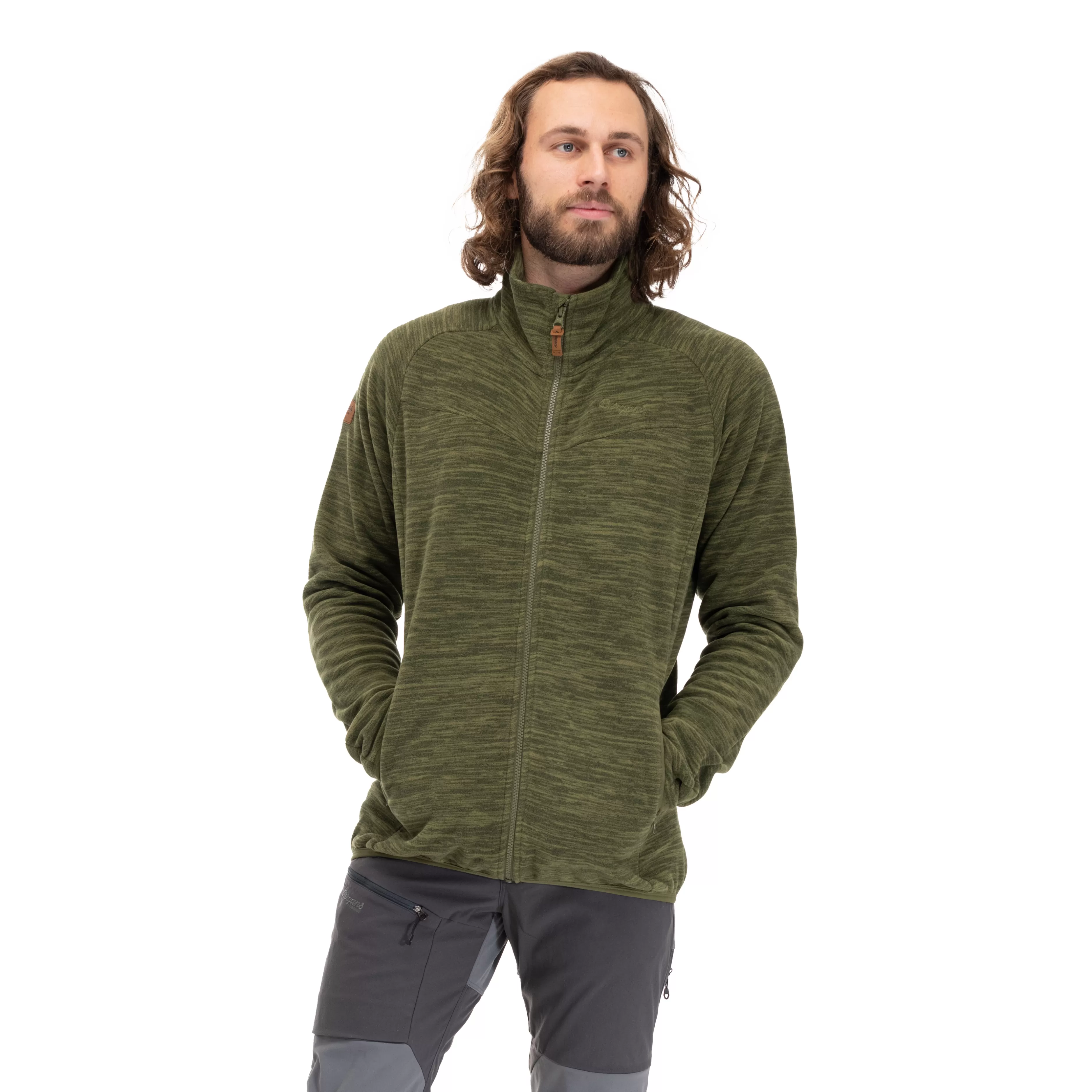 Hareid Fleece Jacket NoHood - | Bergans Best