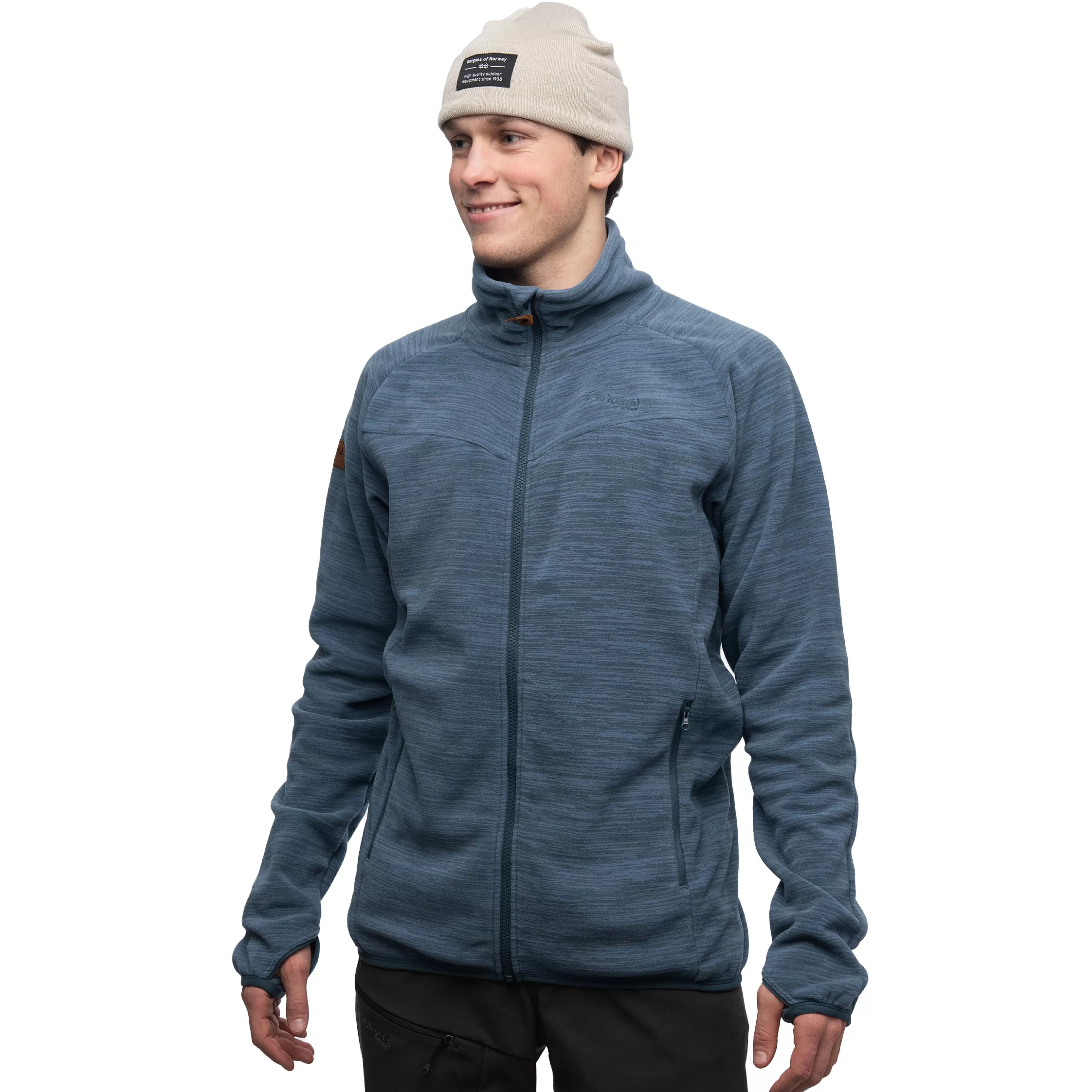 Hareid Fleece Jacket NoHood - | Bergans Cheap