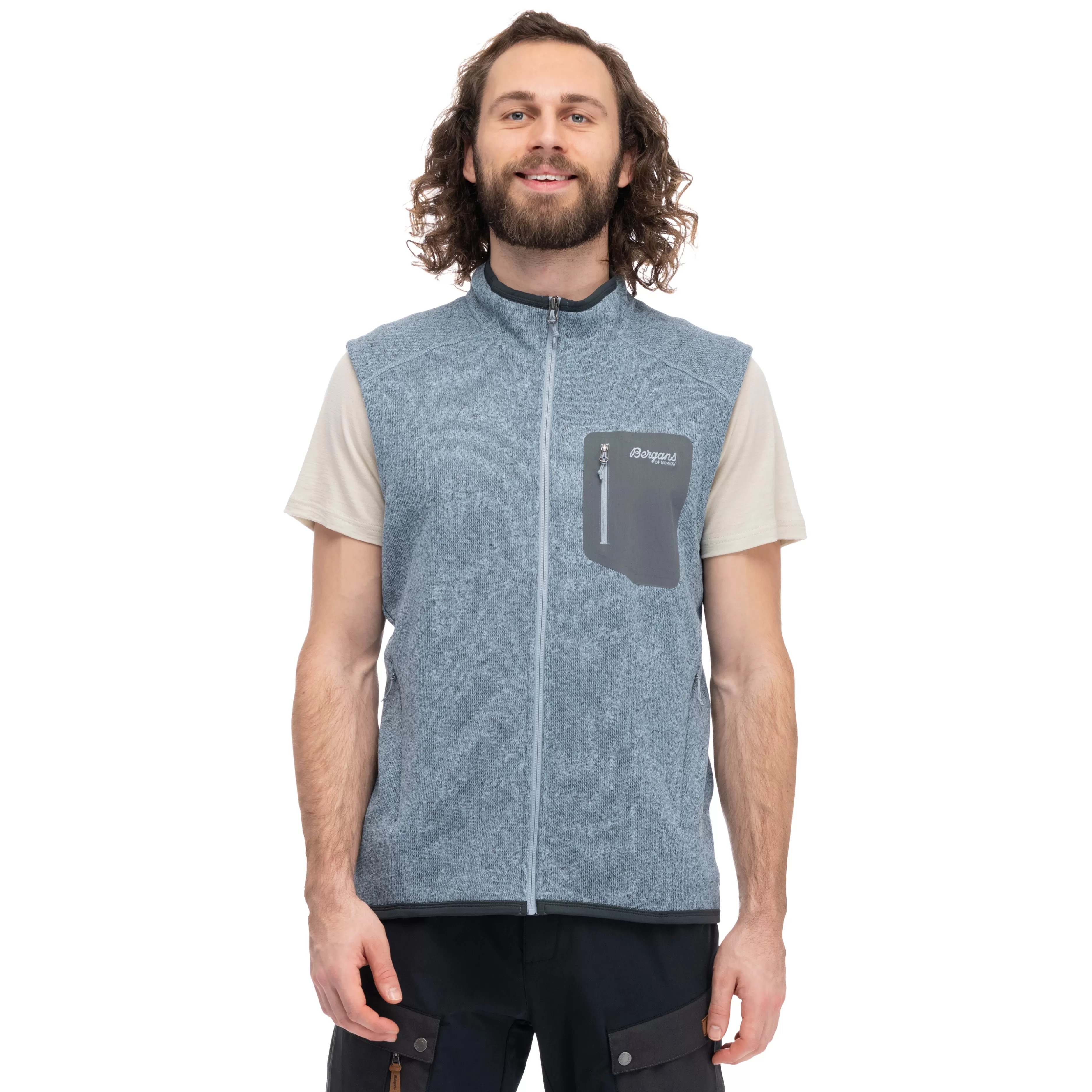 Kamphaug Knitted Vest Men - | Bergans Sale