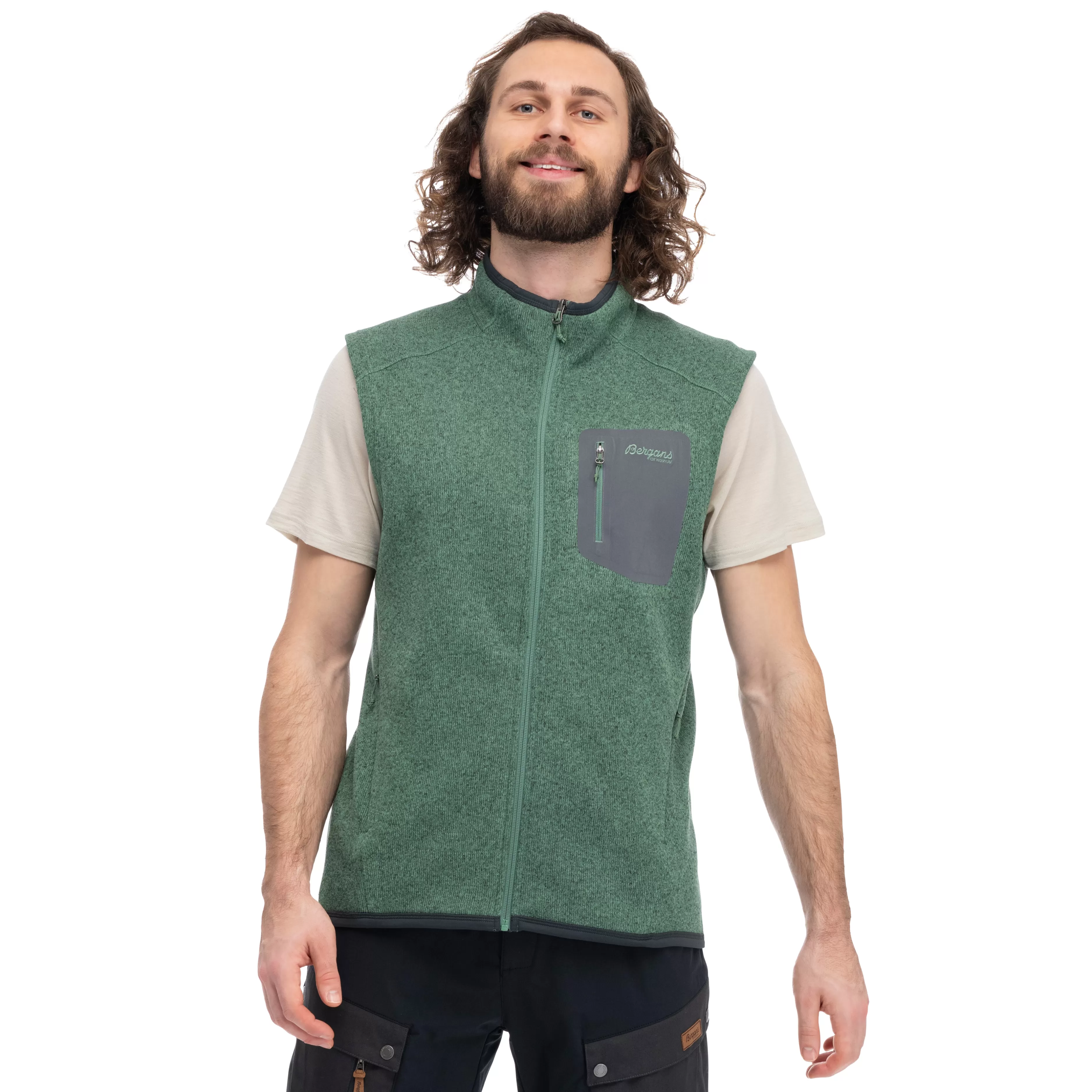 Kamphaug Knitted Vest Men - | Bergans Shop