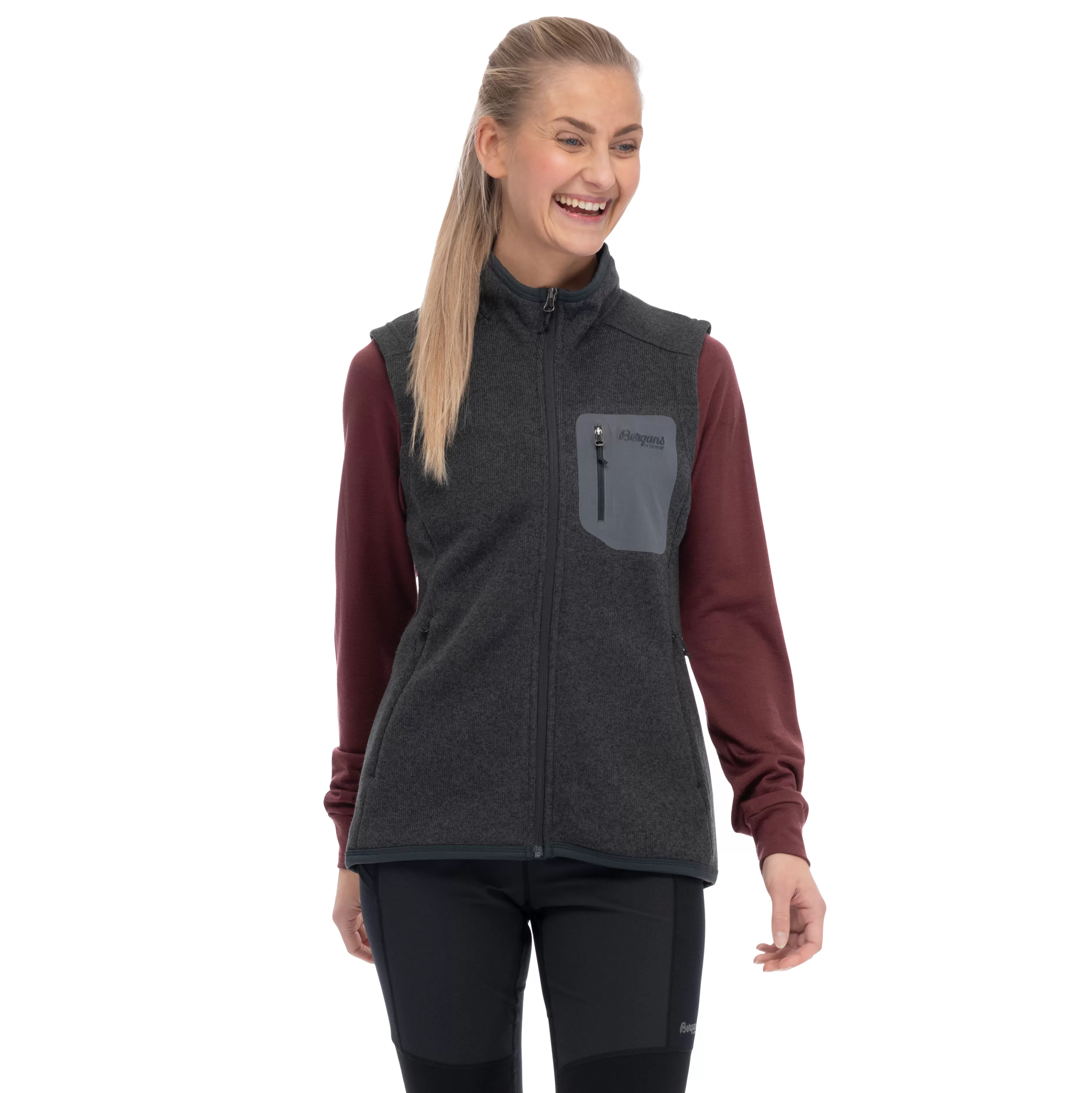 Kamphaug Knitted Vest Women - | Bergans Shop